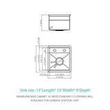 Undermount Bar Sink With Folding Faucet