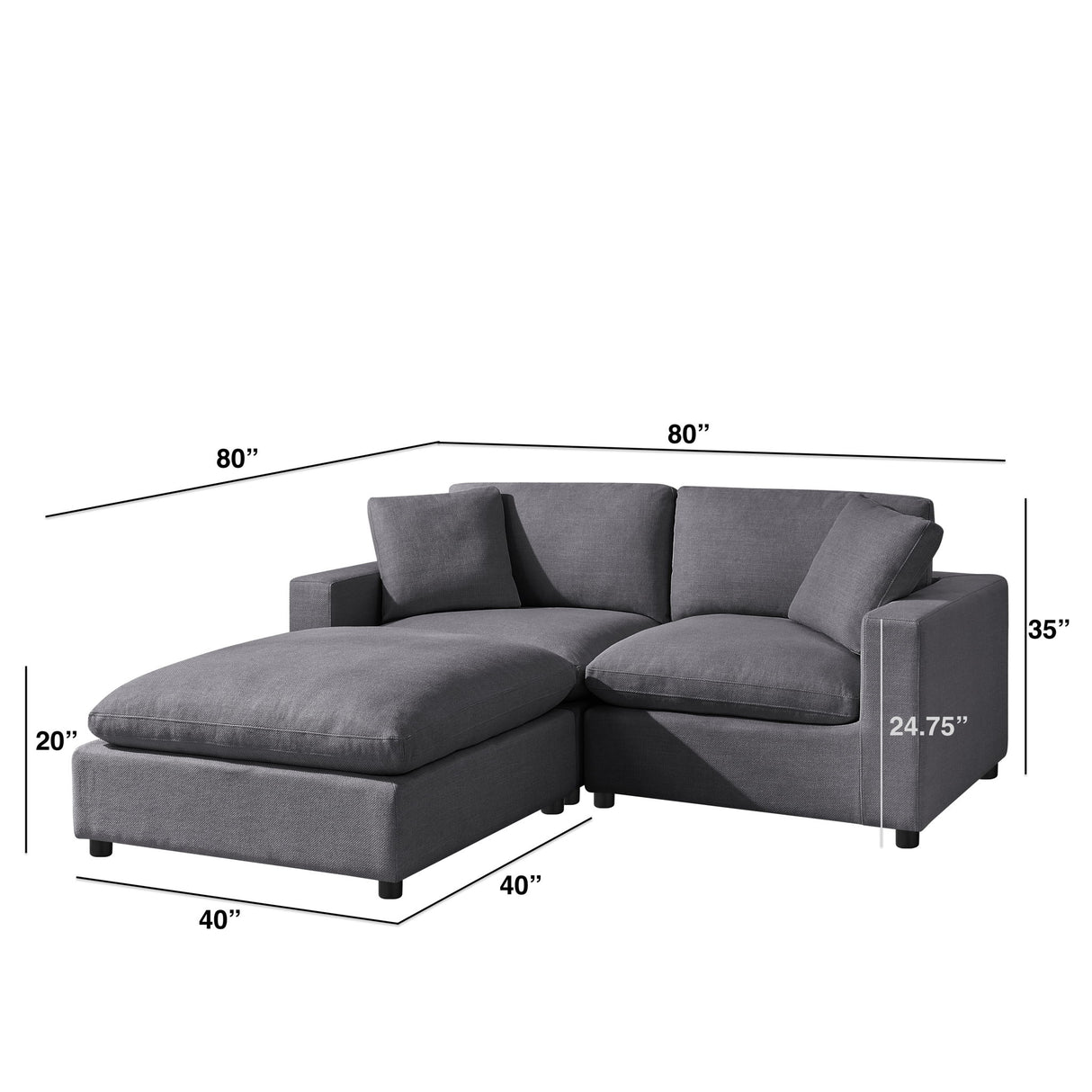 Cassandra - Sofa With Ottoman