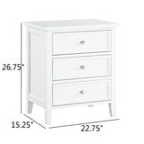 Luca - 3 Drawer Nightstand