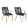 Nabila - Outdoor Wood And Rope Dining Chairs (Set of 2)