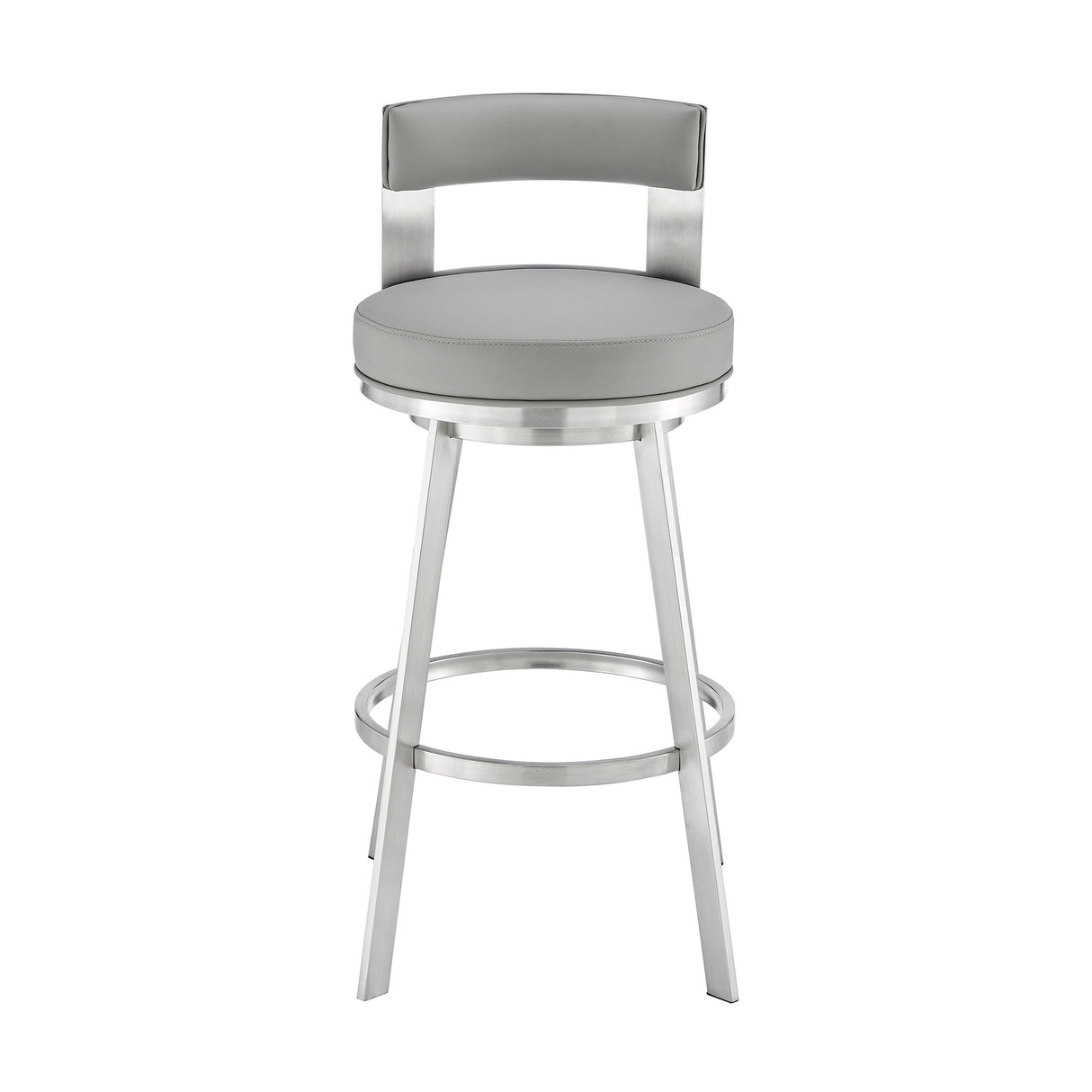 Flynn - Swivel Bar Stool - Brushed Steel
