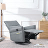 360° Modern Small Rocking Swivel Recliner Chair With Side Pocket