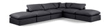 Indulge - Faux Leather 6 Piece Modular Armless Sectional