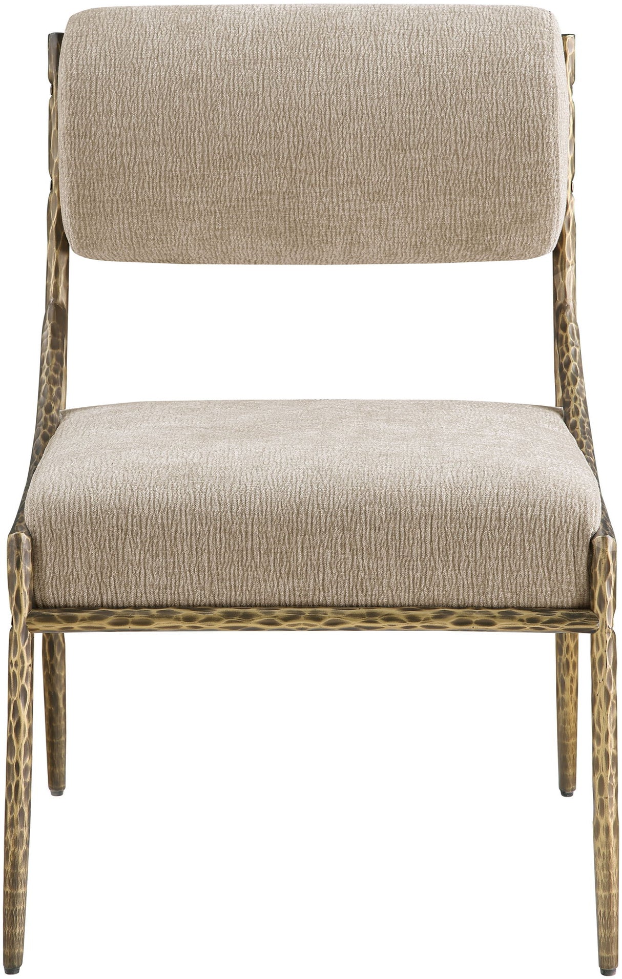 Bastille - Upholstered Dining Side Chair (Set of 2) - Brass Frame