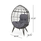 Cosmos - Round Hammered Iron Teardrop Chair