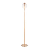 Moon - Contemporary Floor Lamp - Gold / Frosted