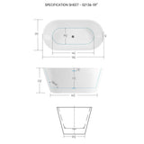 Freestanding Bathtub, Modern & Contemporary Design Soaking Tub With Toe-Tap Drain In Chrome And Classic Slotted Overflow