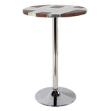 Brancaster - Bar Table - Retro Brown Top Grain Leather & Aluminum