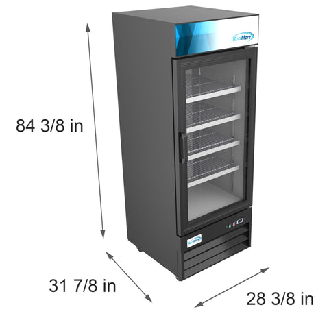 28 in. One-Door Merchandiser Refrigerator - 23 Cu Ft. MDR-1GD-23C
