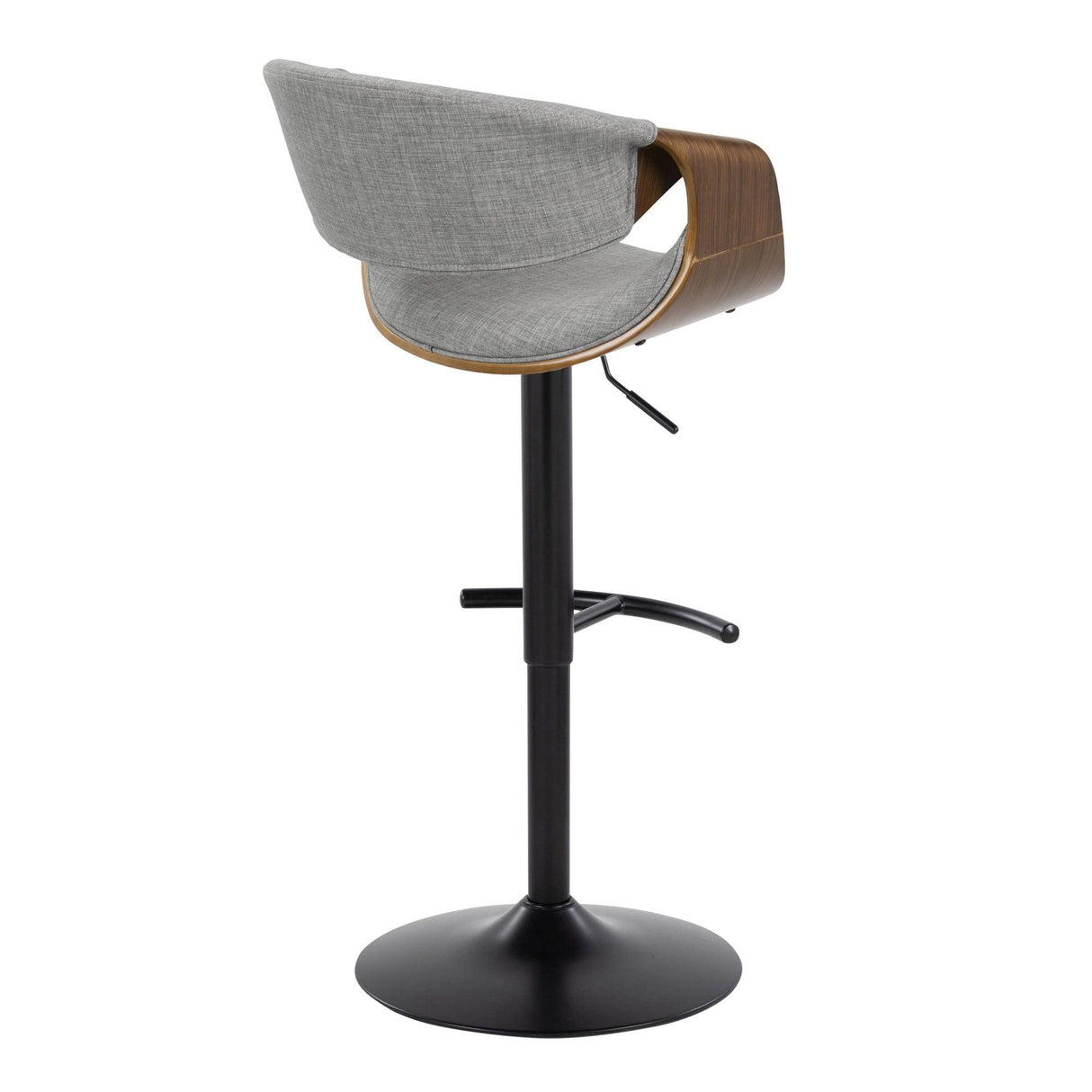 Curvo - Adjustable Barstool (Set of 2) - Black Base