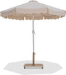 Amalfi - Aluminum Patio Umbrella - Light Brown Base / White Pole