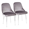Marcel - Contemporary Dining Chair (Set of 2) - Chrome Frame