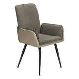 Dining Chair For Kitchen (Set of 2) - Brown - Polyester