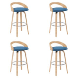Sonia - Modern Swivel Bar Height Stool - Patterned Oak Wood Finish