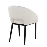 Renee - Upholstered Contemporary Chair (Set of 2) - Black Metal Legs