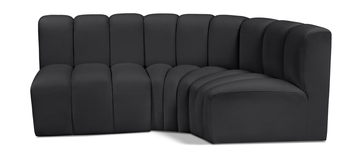 Arc - Faux Leather 3 Piece Sofa