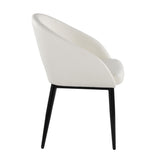 Renee - Upholstered Contemporary Chair (Set of 2) - Black Metal Legs