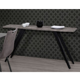 Acacia Wood And Metal Console Table, Live Edge, Angled Legs, Modern Living Room Furniture - Gray / Black