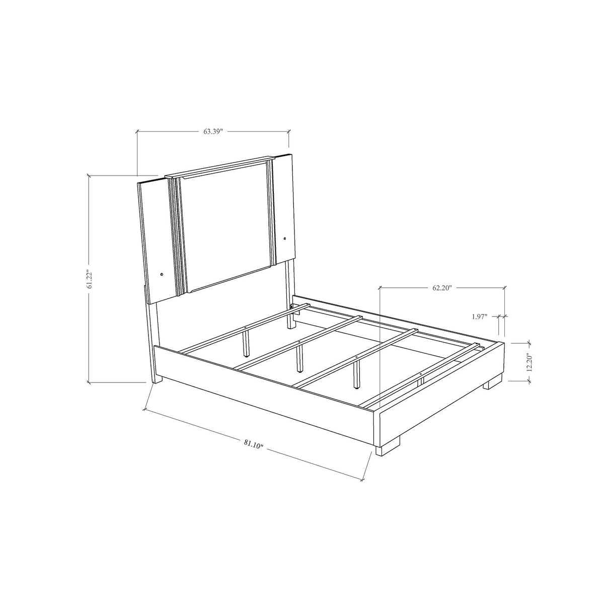 Moon - Modern Bed With LED Accent Lighting