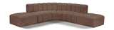 Arc - Faux Leather 6 Piece Corner Modular Sofa