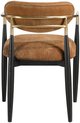 Riccio - Fabric Dining Arm Chair (Set of 2) - Black And Gold Frame