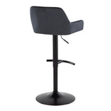Daniella - Adjustable Barstool With Swivel - Black Metal (Set of 2)