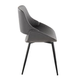 Fabrizzi - Mid-Century Modern Accent / Dining Chair (Set of 2) - Black Metal