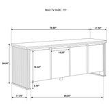 Dreydon - 4 Door TV Stand With Adjustable Shelves And Cable Management - Light Brown