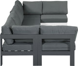 Nizuc - Outdoor Patio 6 Piece Modular Sectional With Gray Frame