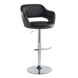 Margarite - Ajustable Barstool With Swivel - Chrome Metal (Set of 2)