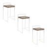 Fuji - Contemporary Stackable Counter Stool (Set of 2) - White Frame