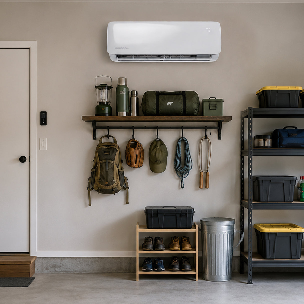 DIY Easy Pro® - R454B DIY 12K BTU Ductless Mini-Split Heat Pump Wall Mounted Air Handler, 115V, with 13' Communication Cable