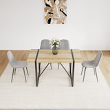 Modern Accent Dining Chairs Upholstered Seat, Metal Legs (Set of 4)