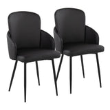 Dahlia - Contemporary Dining Chair (Set of 2) - Black Metal
