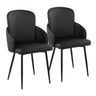 Dahlia - Contemporary Dining Chair (Set of 2) - Black Metal