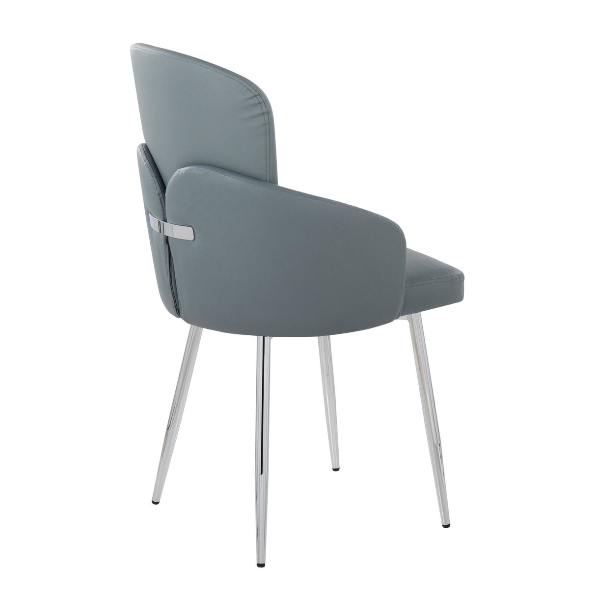 Dahlia - Contemporary Dining Chair (Set of 2) - Chrome Metal