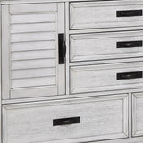 Lockeford - 5 Drawer Dresser With Side Cabinets - White