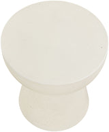 Avaya - Concrete And Fiberglass Indoor / Outdoor End Table - Cream