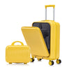 Luggage Set With Cosmetic Case, Combination Lock, Front Opening Design