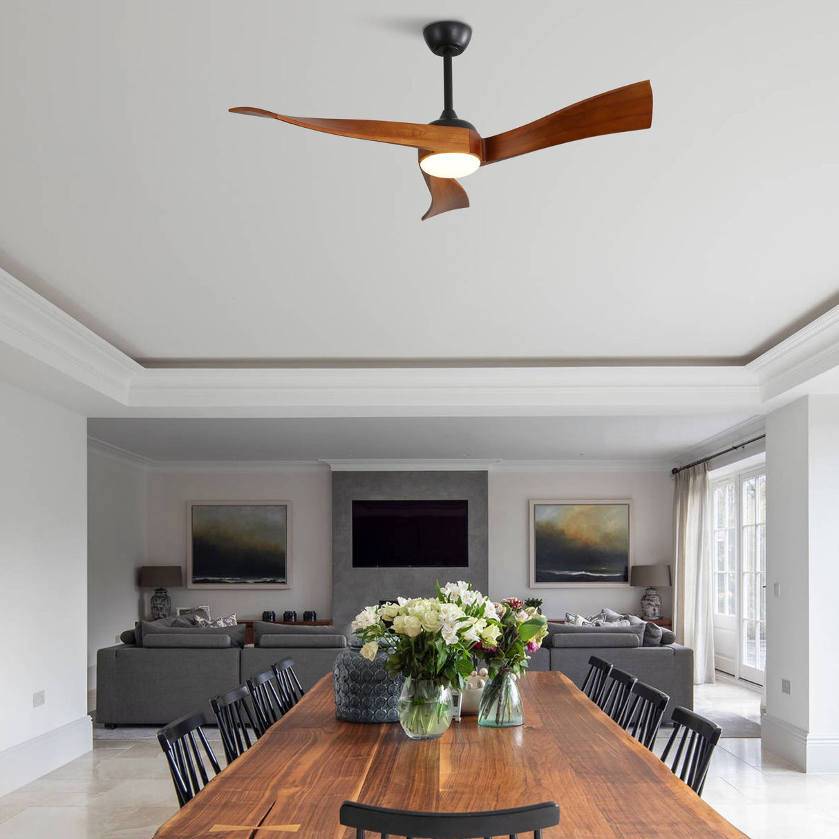 Ceiling Fan With Reversible DС Motor - Black
