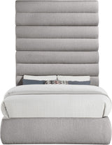 Adam - Boucle Fabric Bed With 89" Headboard