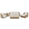 Pavilion - Powder Coated Metal Outdoor Conversation Set With Cushions