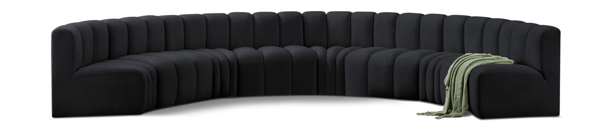 Arc - Velvet 8 Piece U-Shaped Modular Sofa