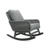 Contemporary Minimalist Wicker Rocking Chair With Soft Polyester Cushions