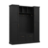 Hall Tree With 4 Side Cabinets
