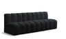 Arc - Velvet 3 Piece Modular Straight Sofa