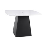 Rounded Square Outdoor Pedestal Dining Table