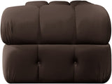 Orin - Velvet Performance Fabric Upholstered 2 Piece Modular Sofa (2 Corner Chairs)