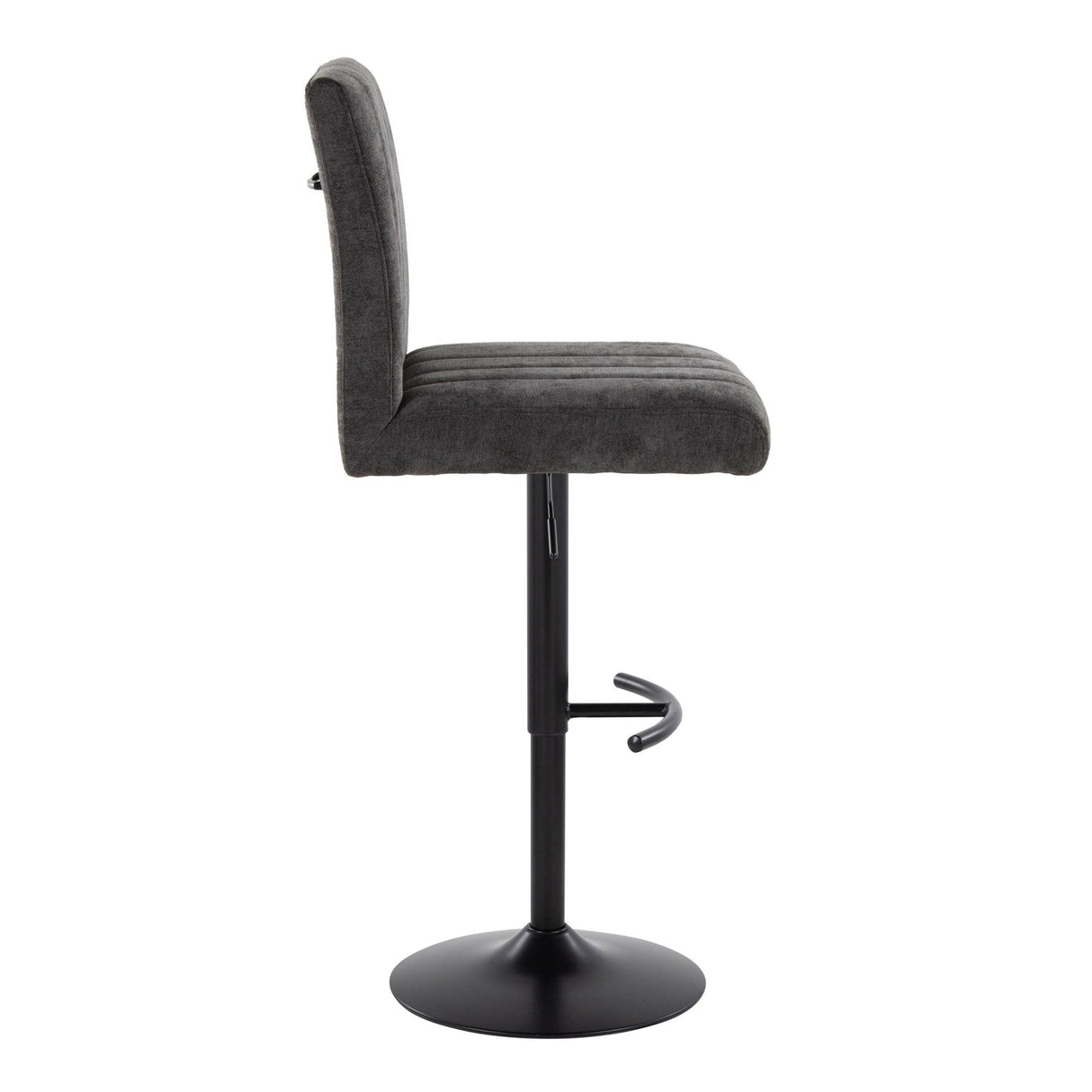 Hannah - Adjustable Barstool With Rounded T Footrest (Set of 2) - Black Metal