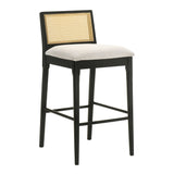 Tobias - Coastal Modern Wood Bar Height Kitchen Bar Stool